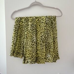 Carlisle Green and Black Mini Skater Skirt